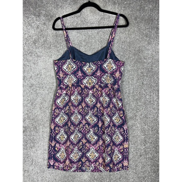 J Crew Sweetheart Neck Paisley Medallion Sleeveless Dress Womens Size 12 Pockets - Picture 2 of 9